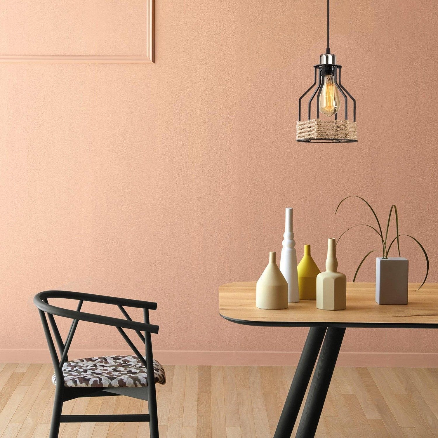 Lustra FIKO 6546, negru, metal, 17x36-127 cm