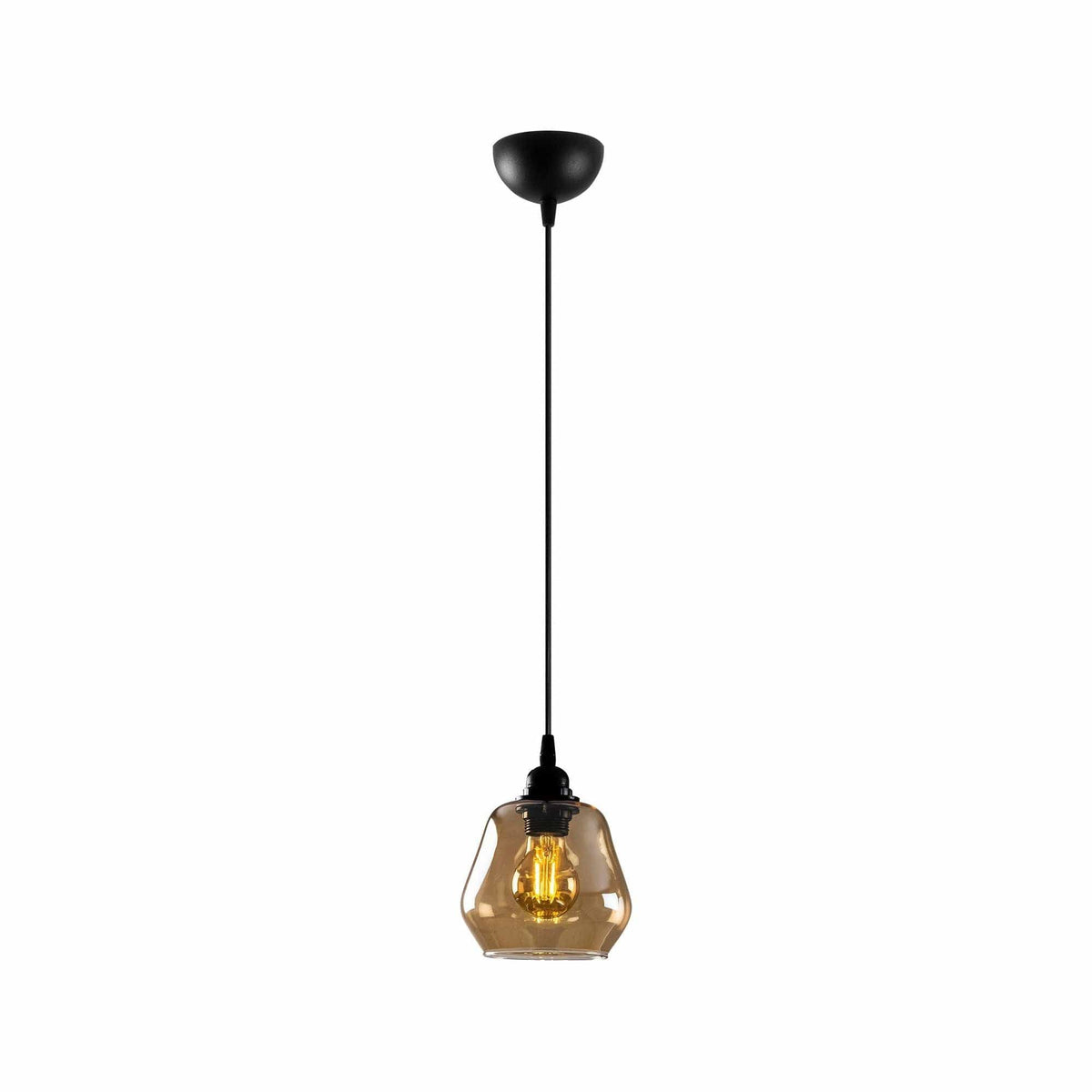 Lustra GOLD 030, negru/auriu, metal/sticla, 15x30-110 cm