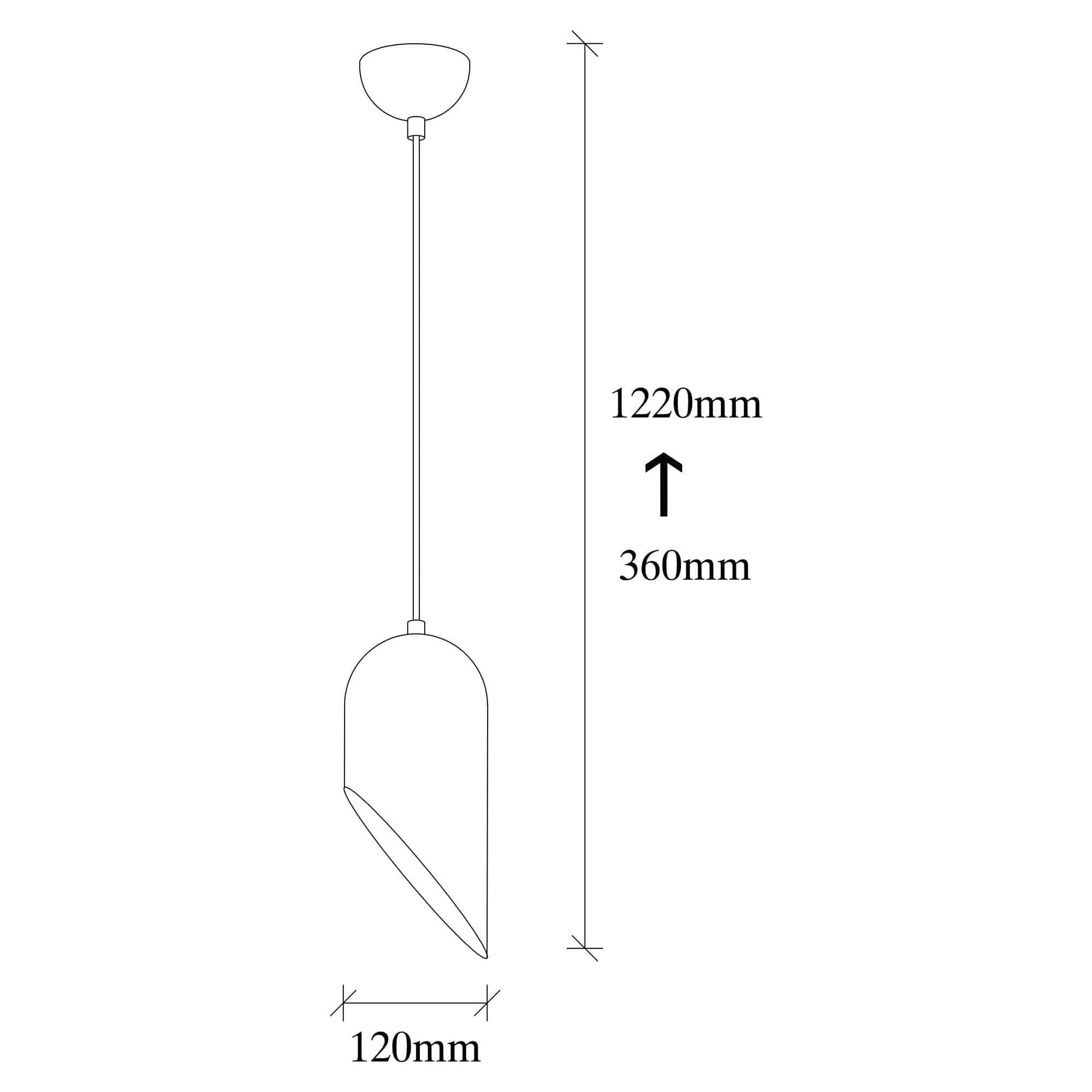 Lustra KESIK 6161, negru, metal, 12x36-122 cm