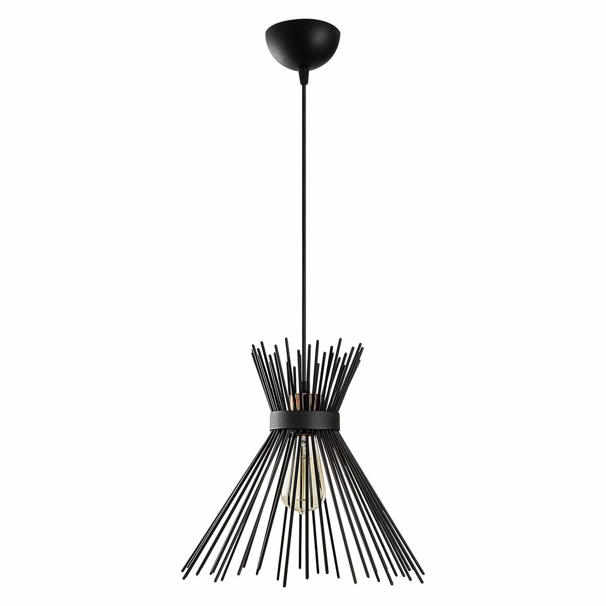 Lustra KIRPI 3081, negru, metal, 34x35-131 cm