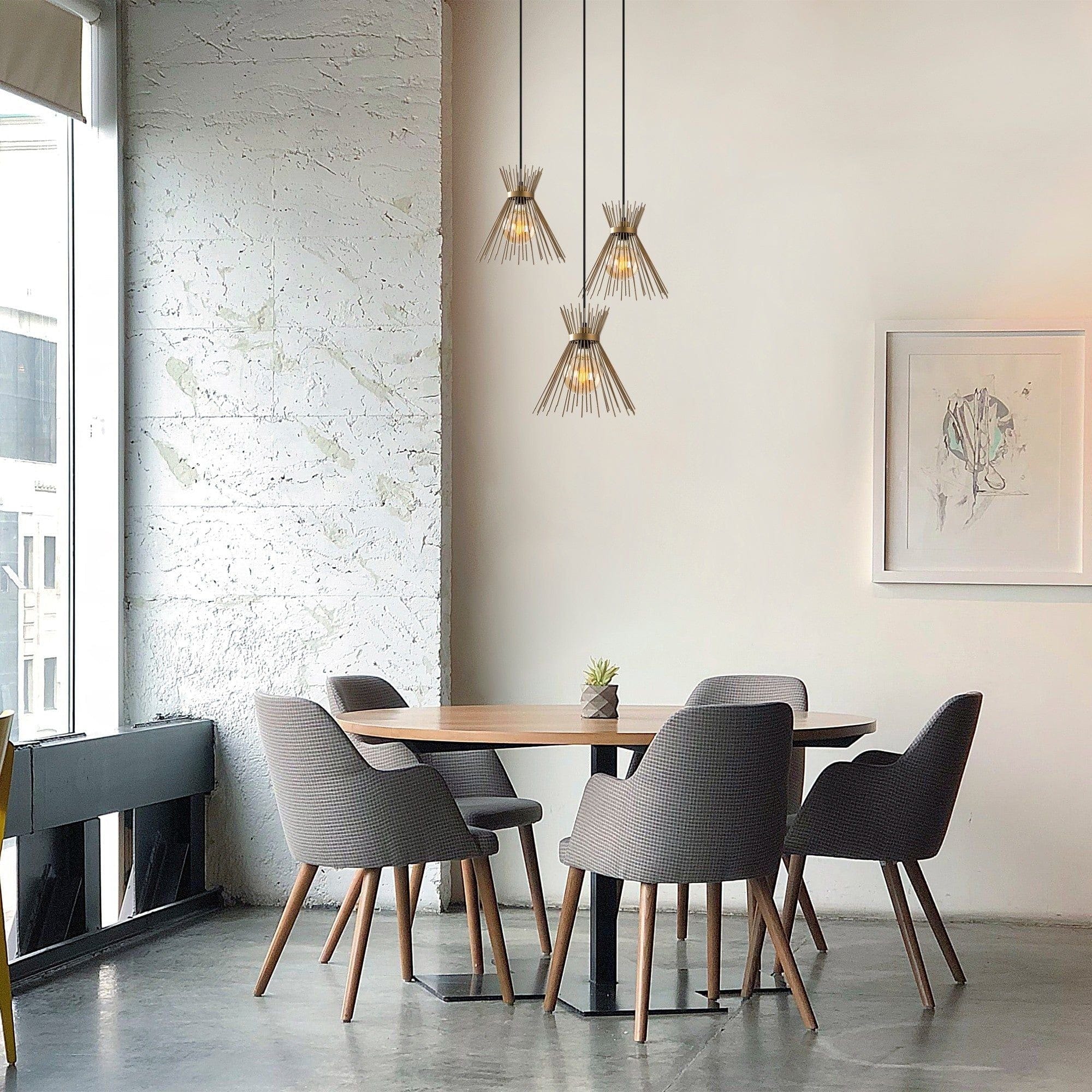 Lustra KIRPI 3086, metal, 63x63x48-128 cm
