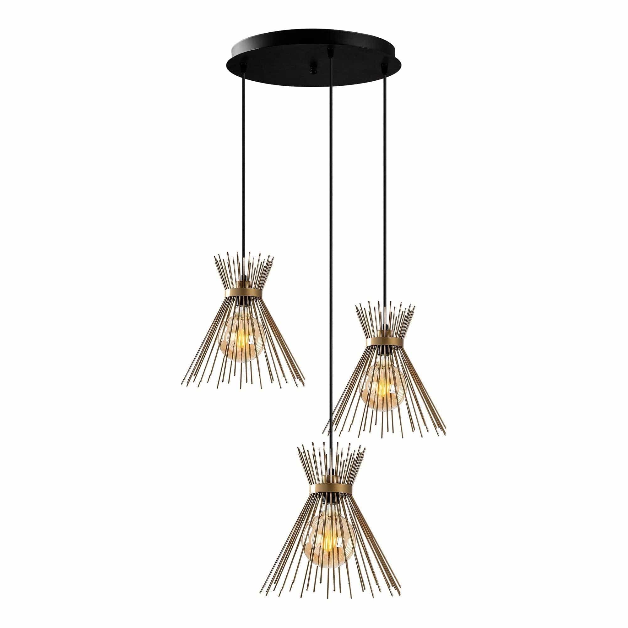 Lustra KIRPI 3086, metal, 63x63x48-128 cm