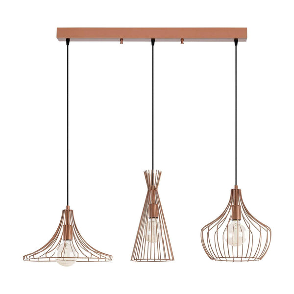 Lustra MEZOPOTAMYA N-1285, auriu-rose, metal, 110x37x122 cm