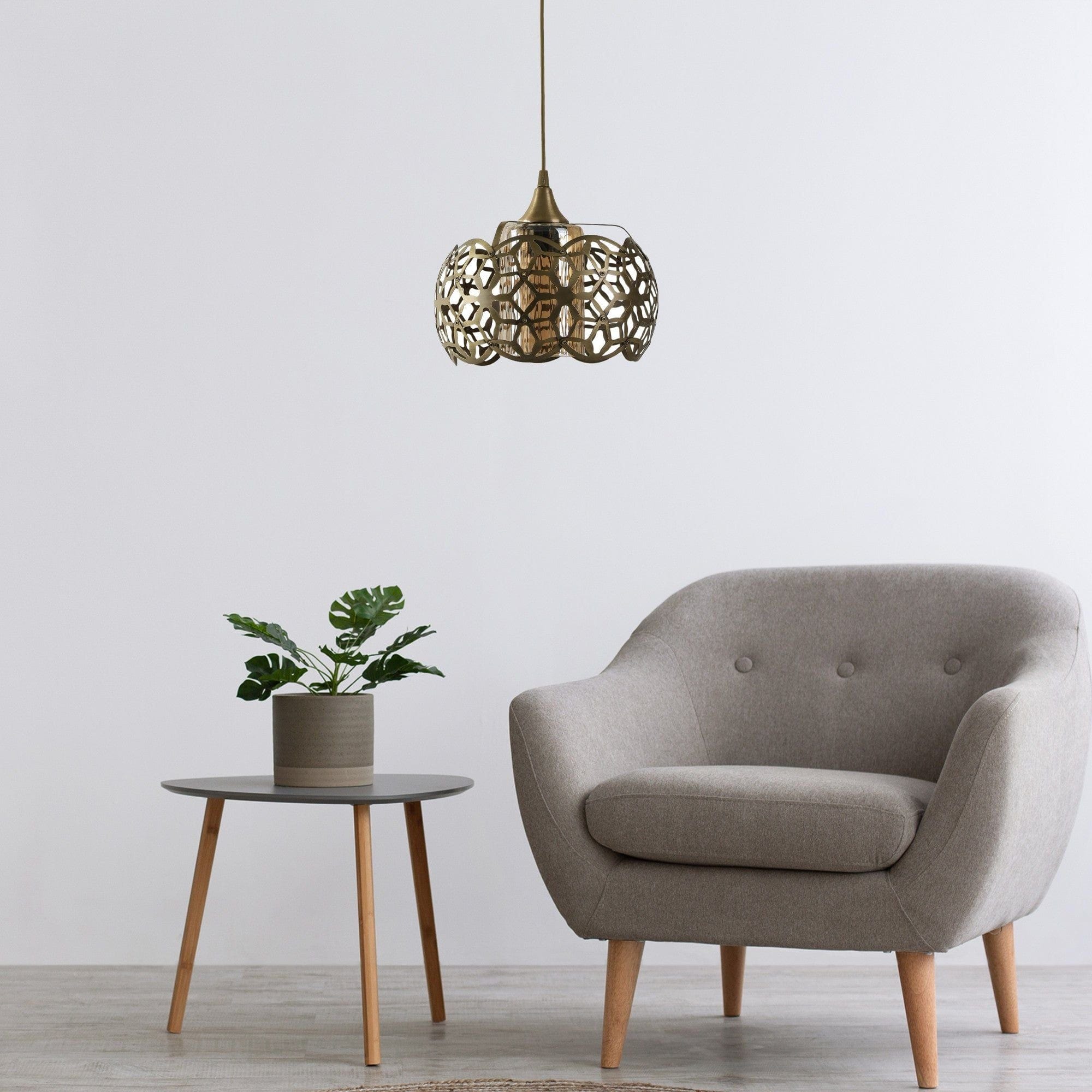 Lustra NEVRA, bronz, metal/sticla, 26x65 cm