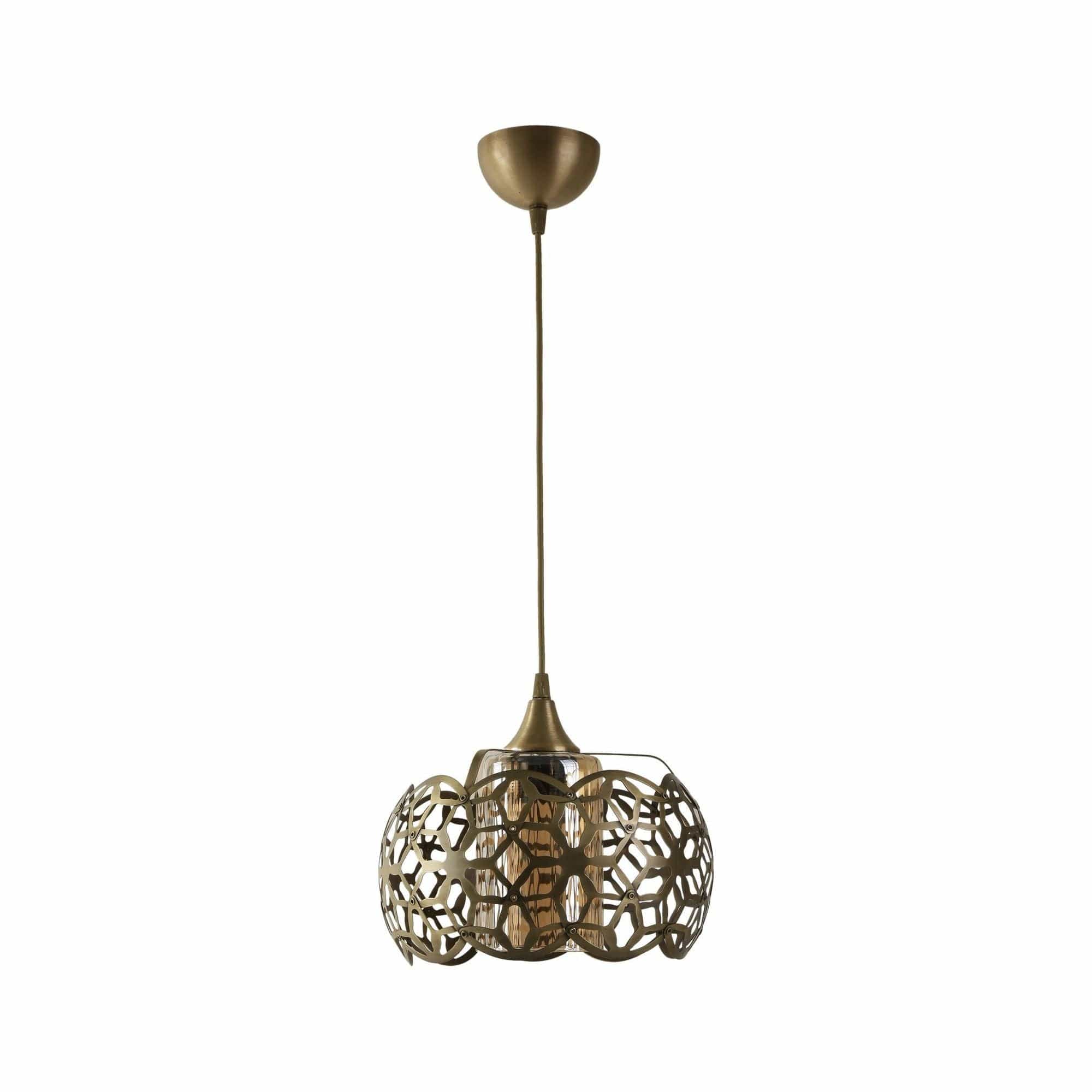 Lustra NEVRA, bronz, metal/sticla, 26x65 cm