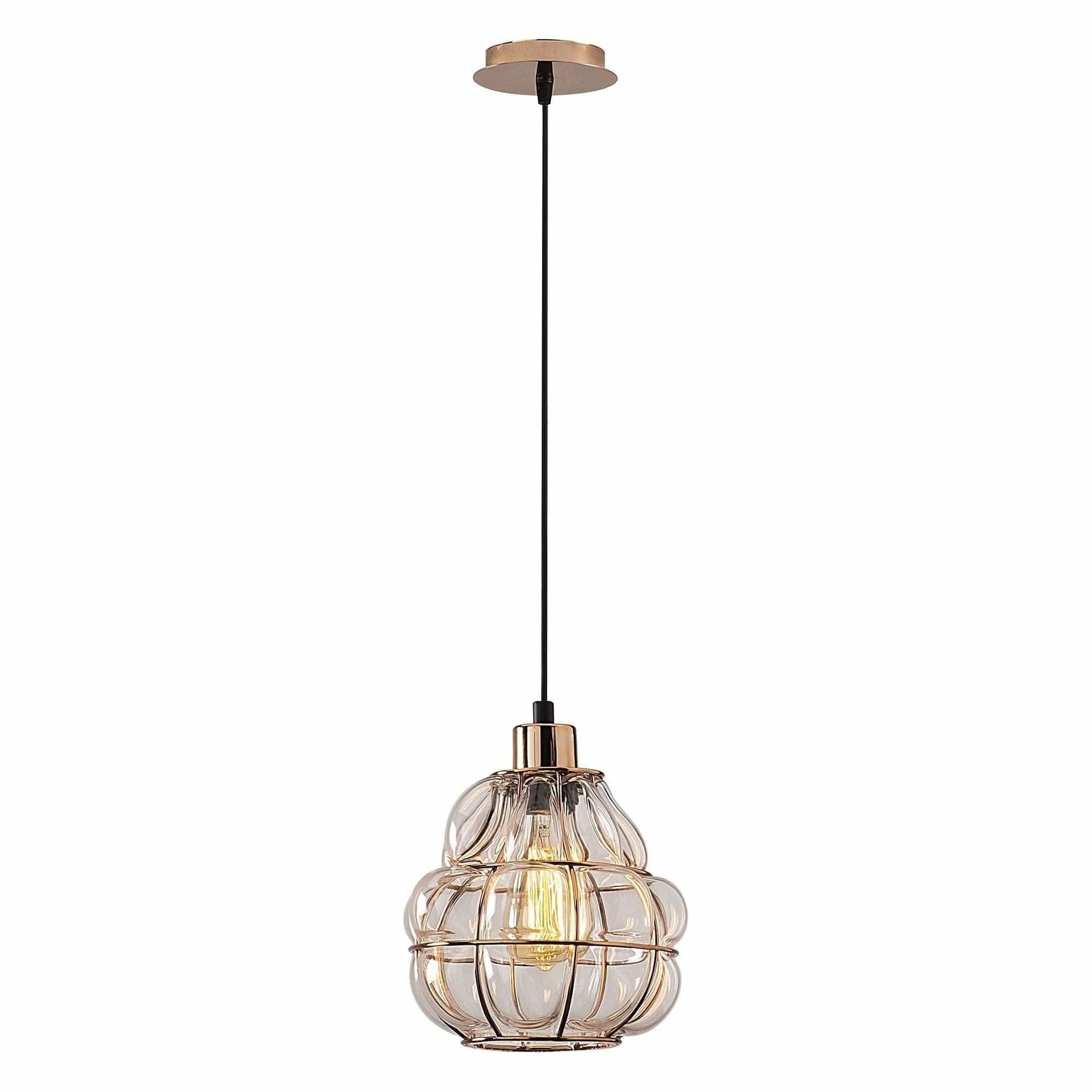 Lustra SAFDERUN 405-S, auriu, metal/sticla, 20x111 cm