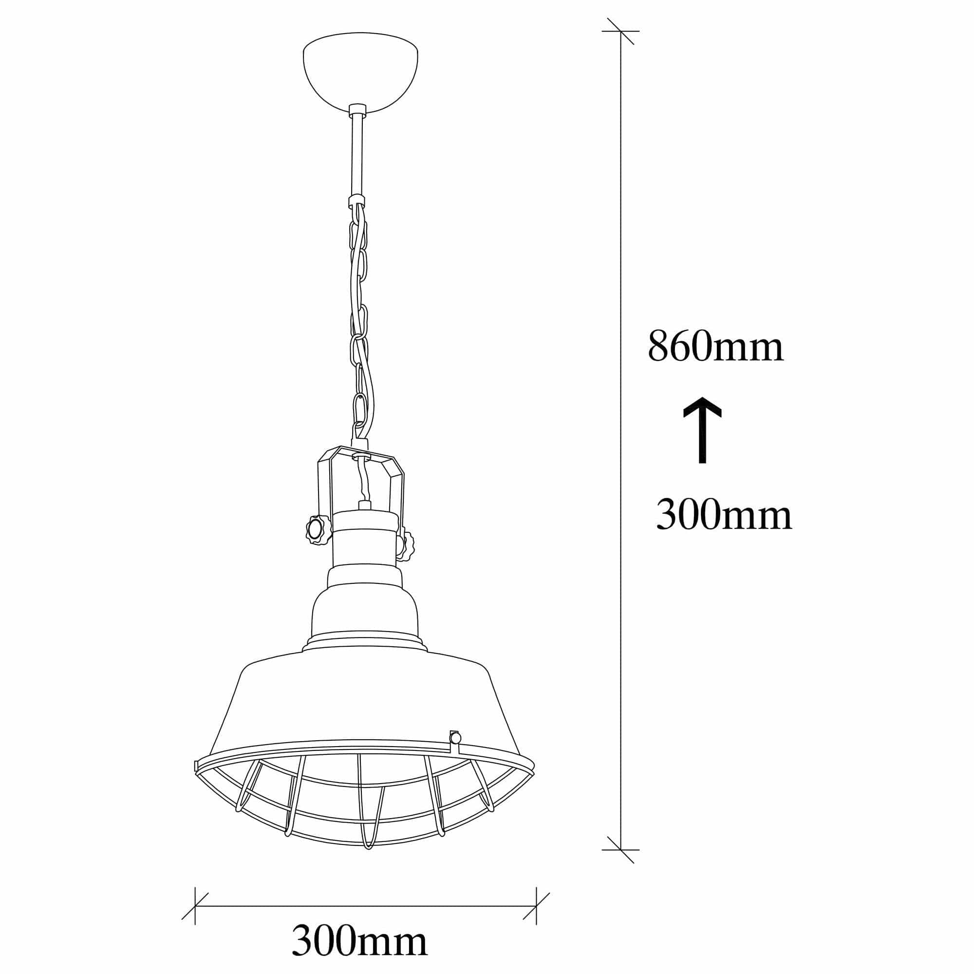 Lustra SAGLAM 3716, negru, metal, 30x30-86 cm