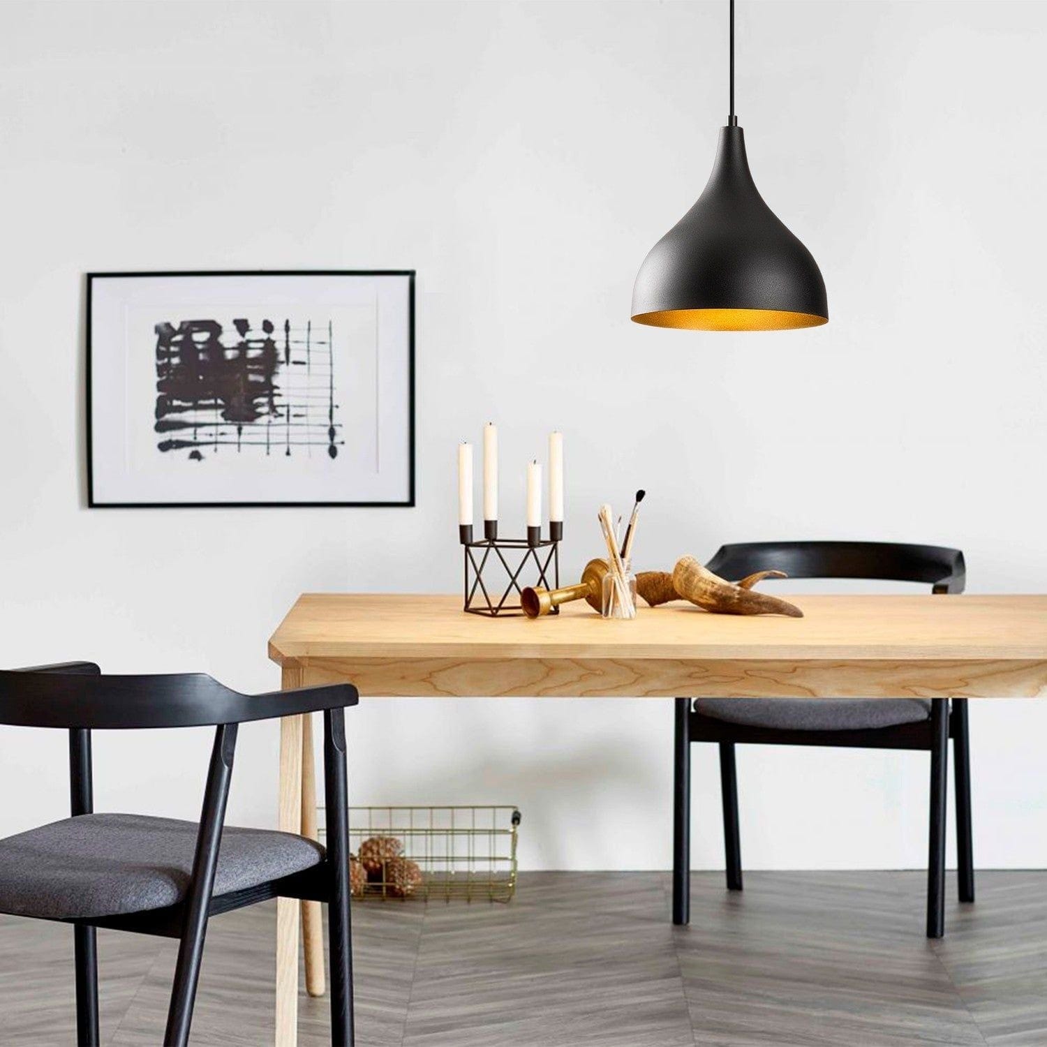 Lustra SAGLAM 3760, negru, metal, 26x40-126 cm