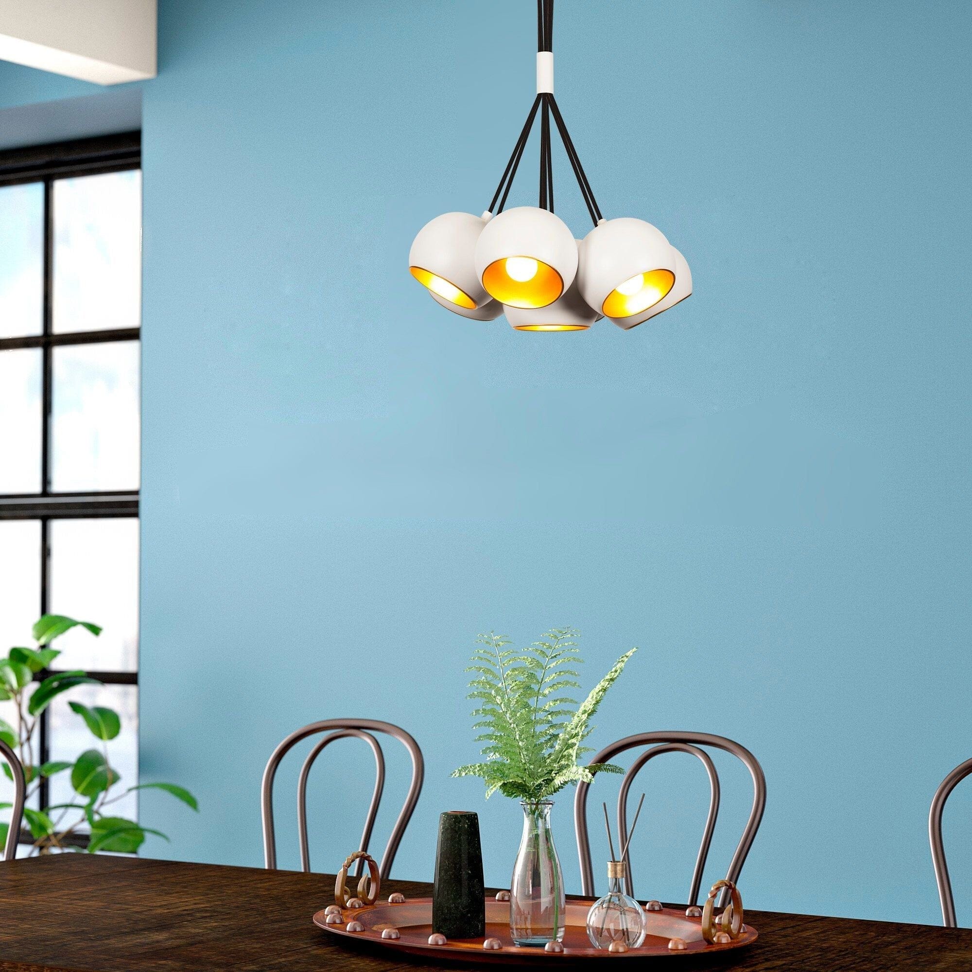 Lustra SIVANI MR-628, alb, metal, 45x108 cm