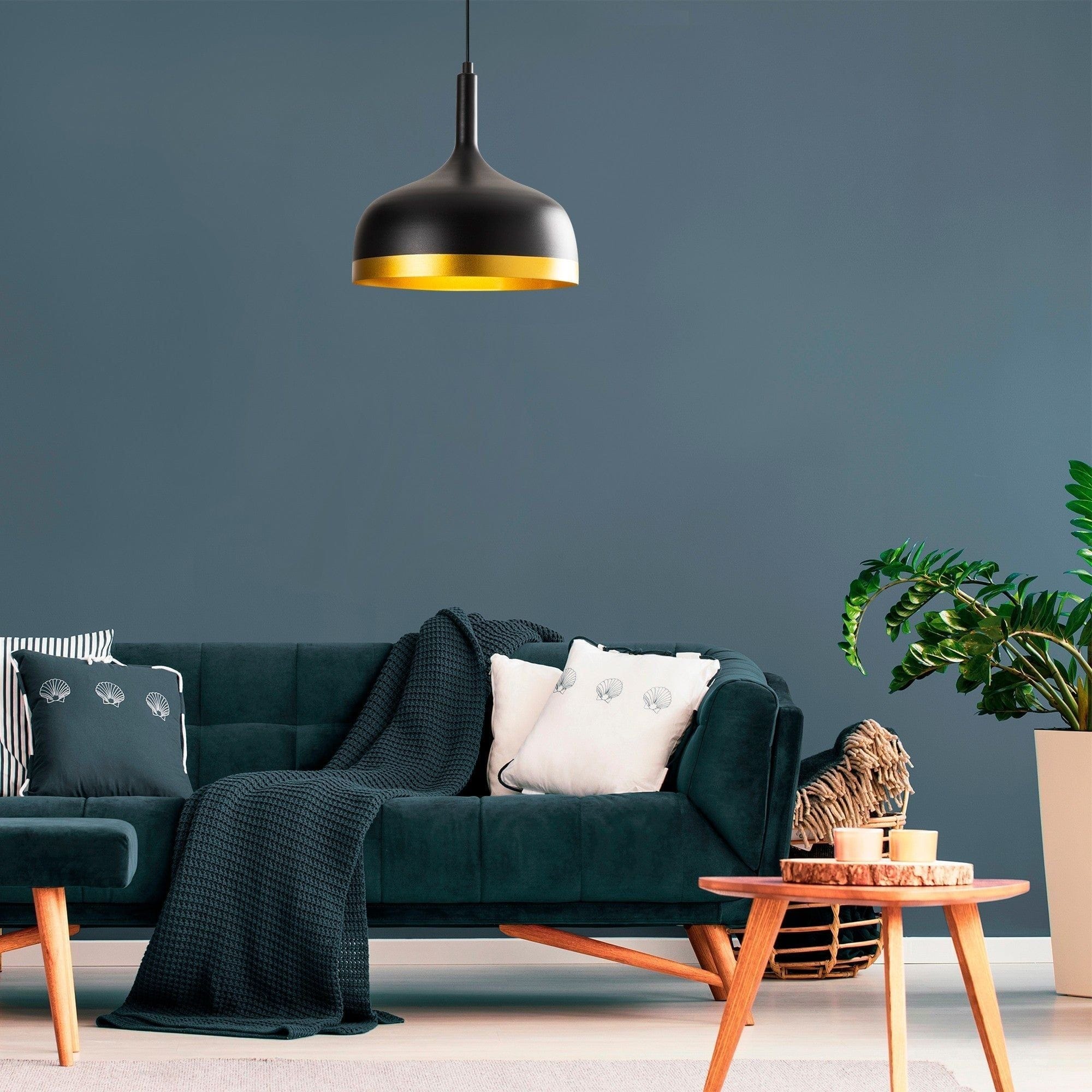 Lustra SIVANI MR-826, negru/auriu, metal, 30x40-128 cm