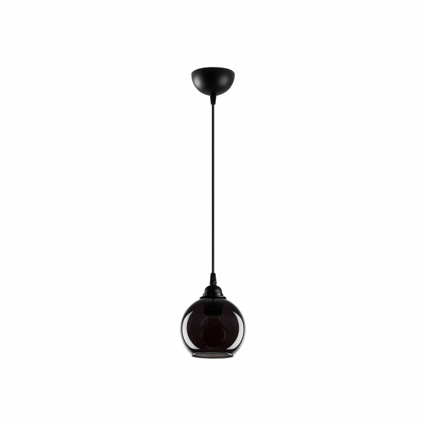 Lustra SMOKED 010, negru, metal/sticla, 15x114 cm