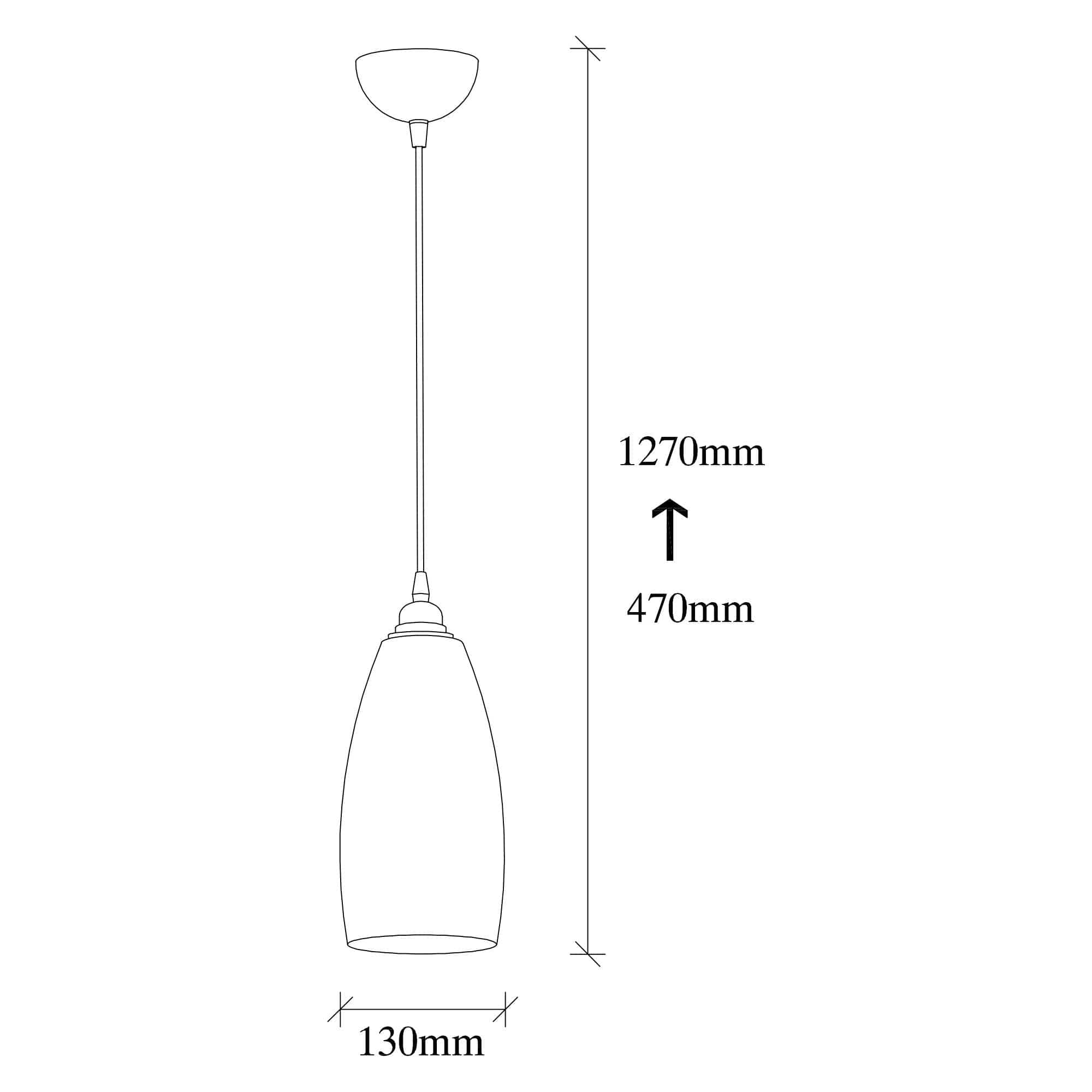 Lustra SMOKED 040, negru, metal/sticla, 13x47-127 cm