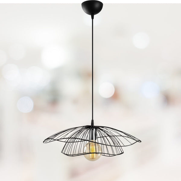 Lustra TEL 6500, negru, metal, 50x111 cm