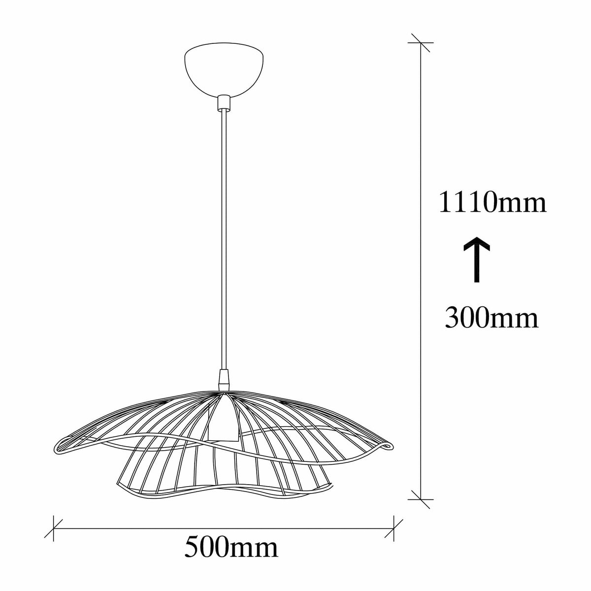 Lustra TEL 6501, metal, auriu-rose, 50x111 cm