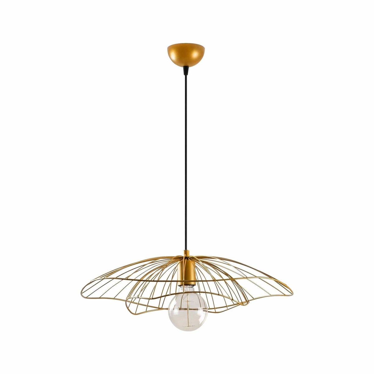 Lustra TEL 6502, auriu, metal, 50x111 cm