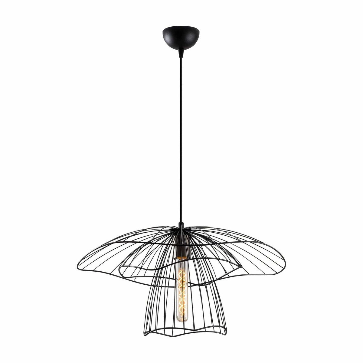 Lustra TEL 6504, negru, metal, 50x123 cm