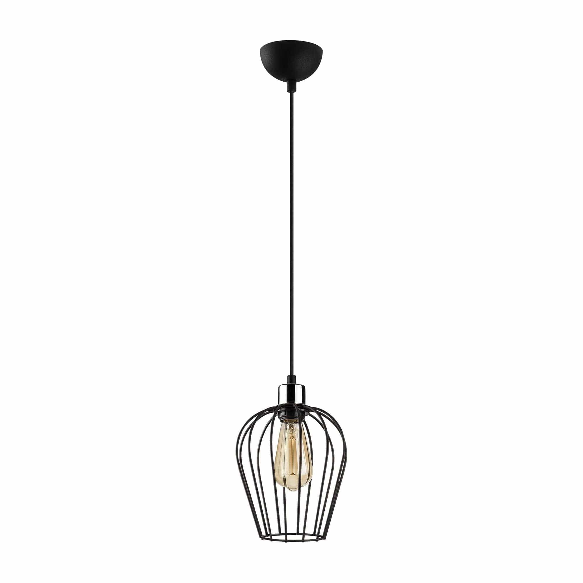 Lustra TEL 6676, negru, metal, 20x30-116 cm