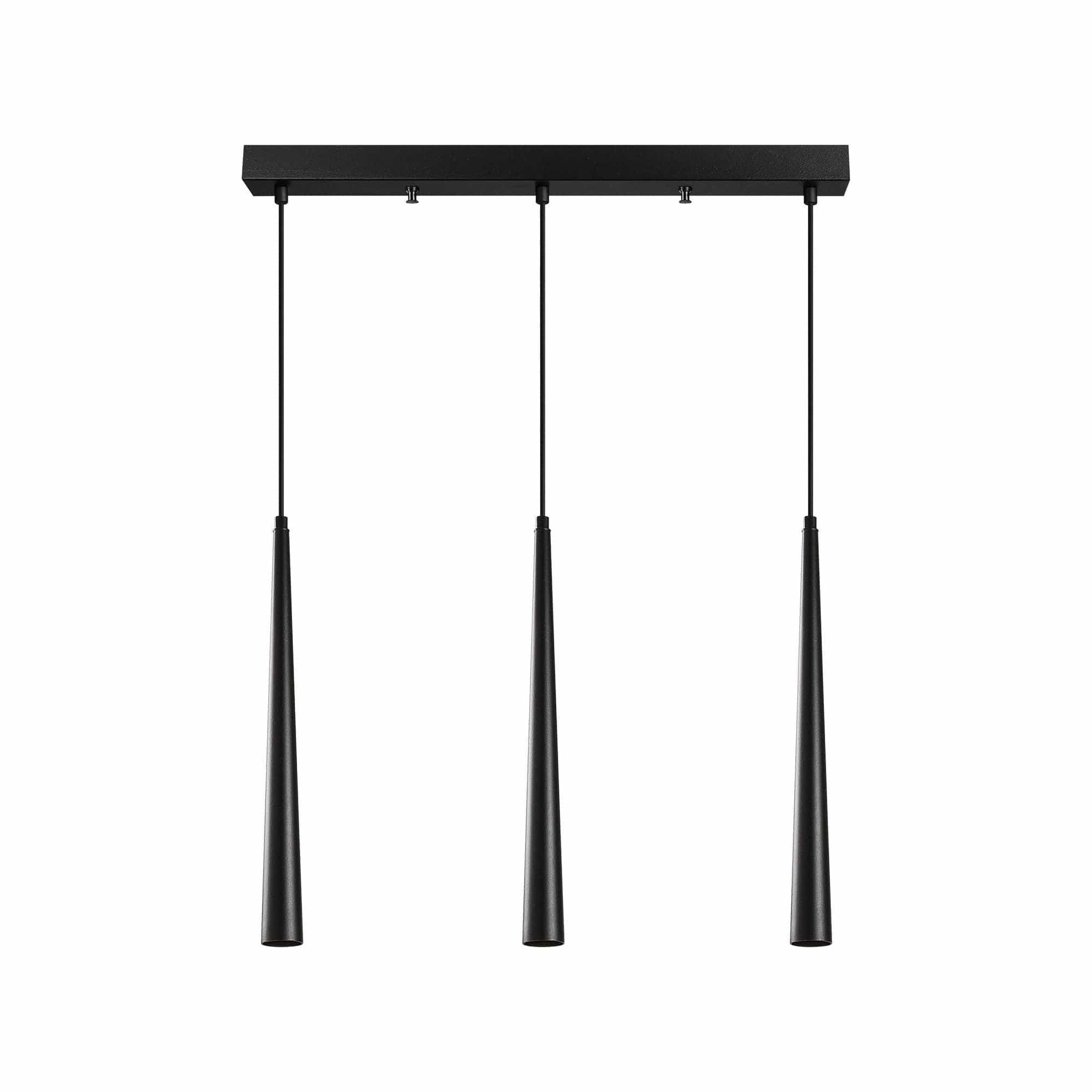 Lustra UZUM 6074, negru, metal, 58x4x45-135 cm