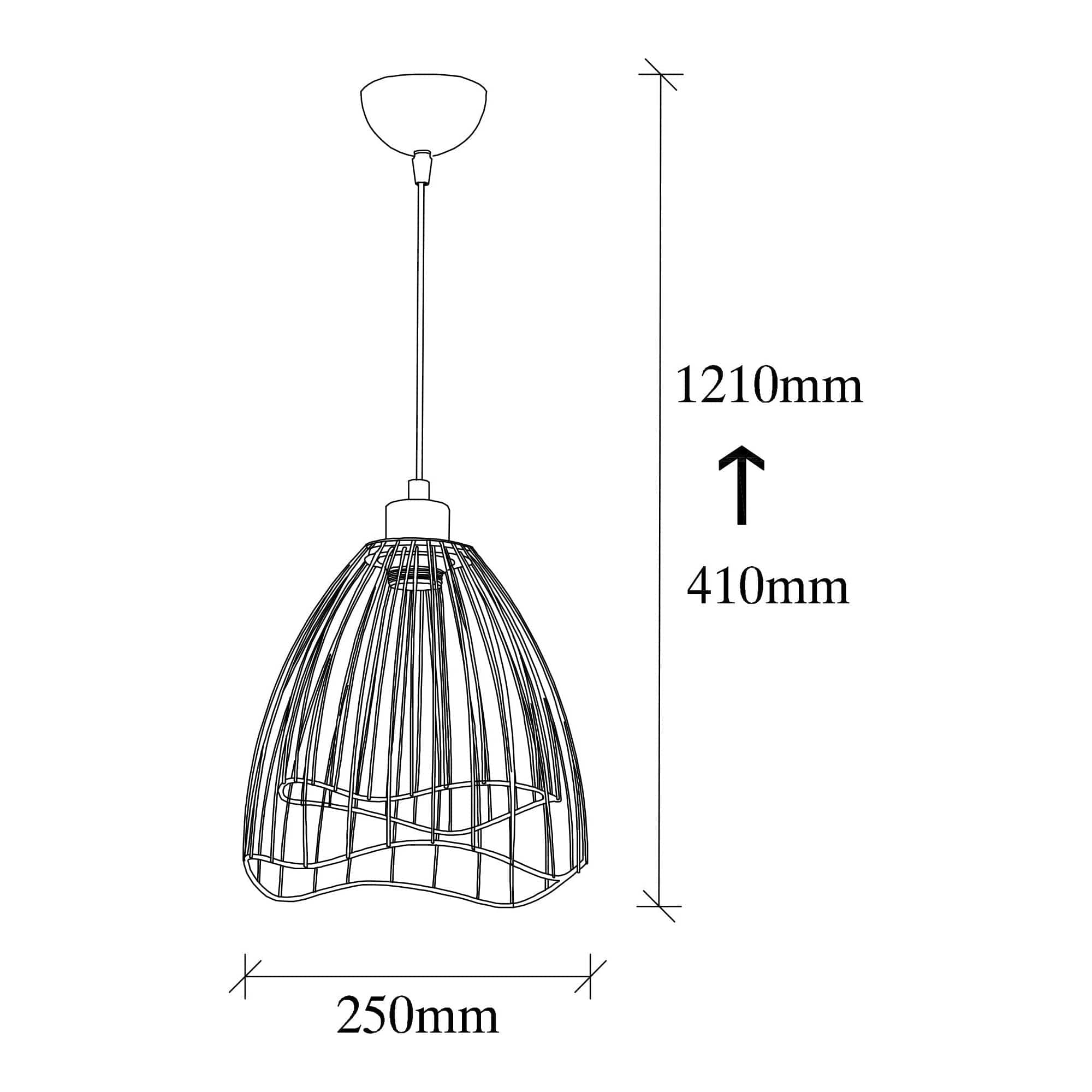 Lustra ZEYNO 6401, metal, bronz, 25x41/121 cm