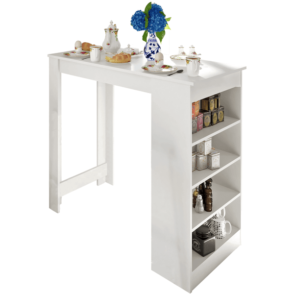 Masa bar AUSTEN, alb, PAL melaminat, 117x57x107 cm
