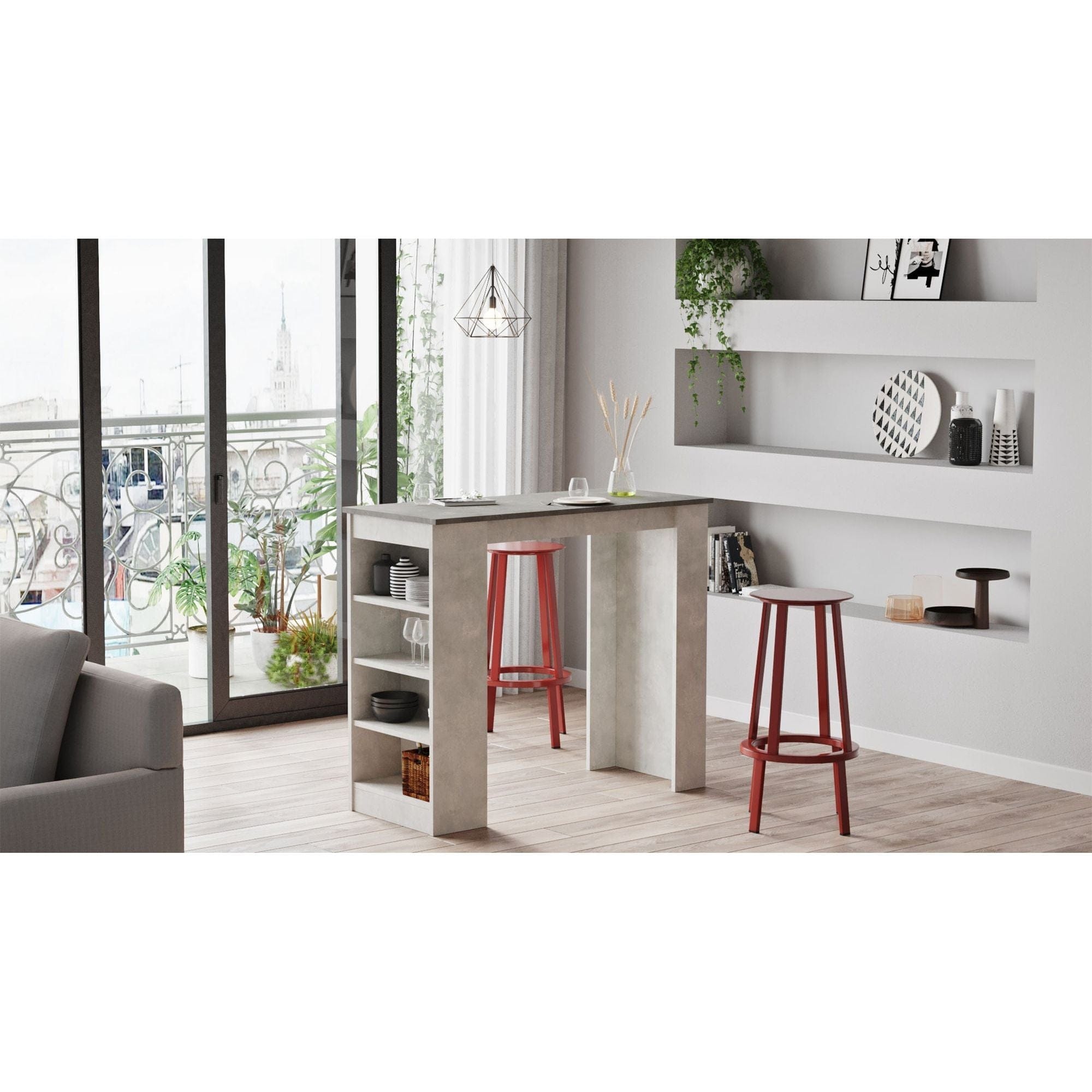 Masa bar ST1 - GT, gri, PAL melaminat, 120x52x102 cm