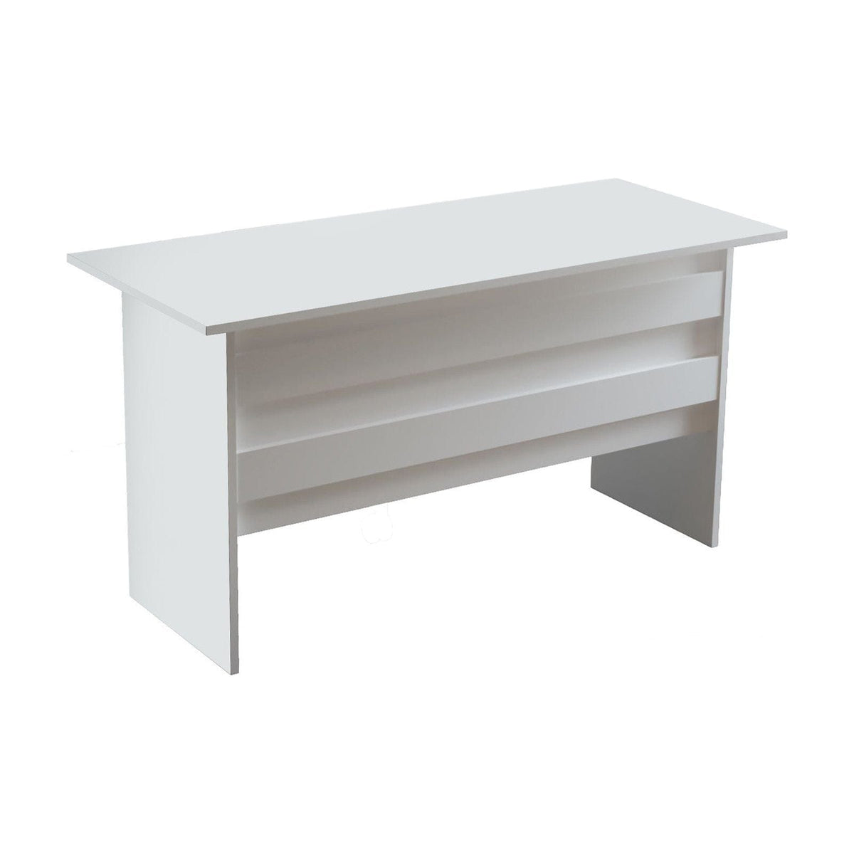 Masa birou 956LCS1103, alb, PAL melaminat, 140x60x74 cm