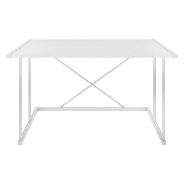 Masa birou ADELAIDE, alb, PAL melaminat/metal, 114x60x75 cm