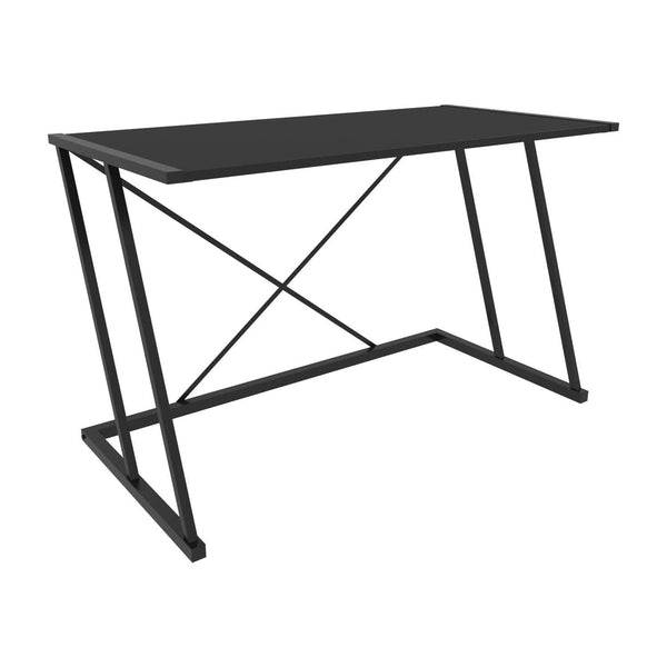 Masa birou ADELAIDE, negru, PAL melaminat/metal, 114x60x75 cm