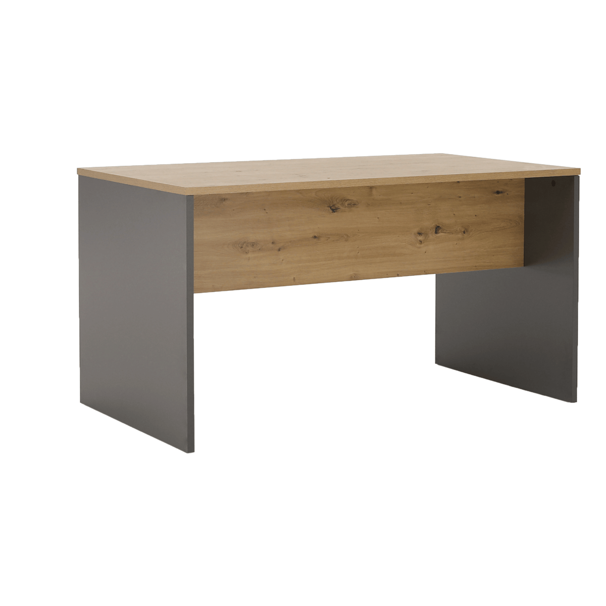 Masa birou RIOMA NEW TYP 11, stejar artisan/gri grafit, DTD laminat, 140x80x76 cm