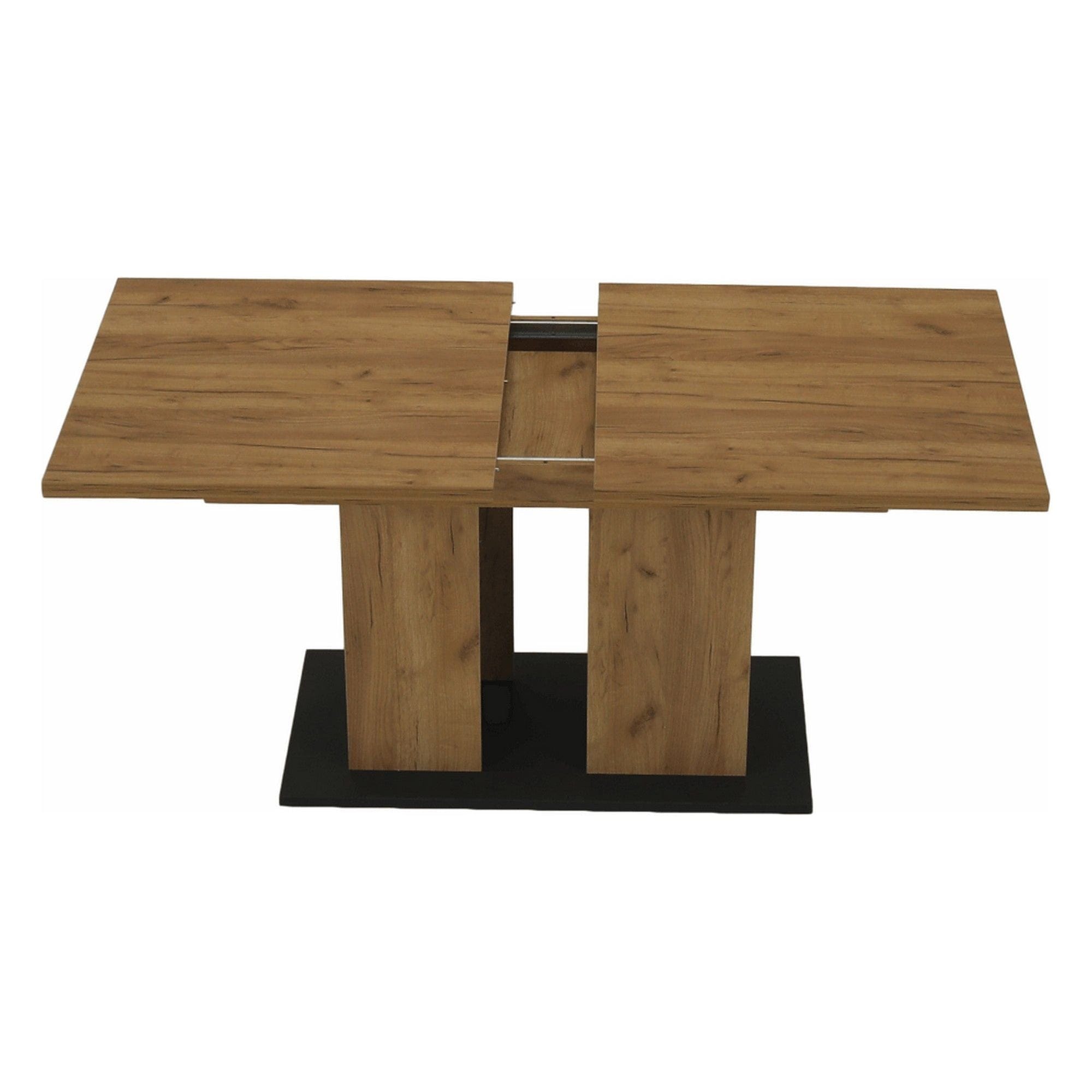 Masa extensibila FIDEL, PAL laminat, stejar artisan/gri grafit, 155/204x86x77 cm
