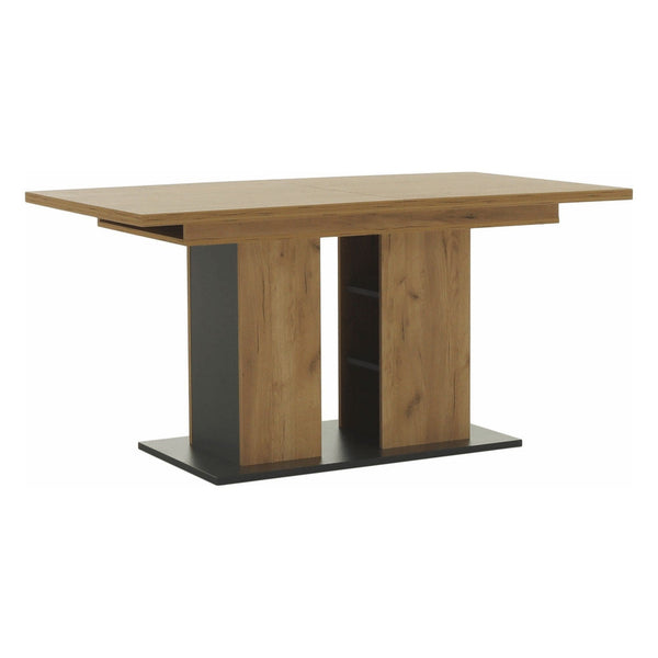 Masa extensibila FIDEL, PAL laminat, stejar artisan/gri grafit, 155/204x86x77 cm