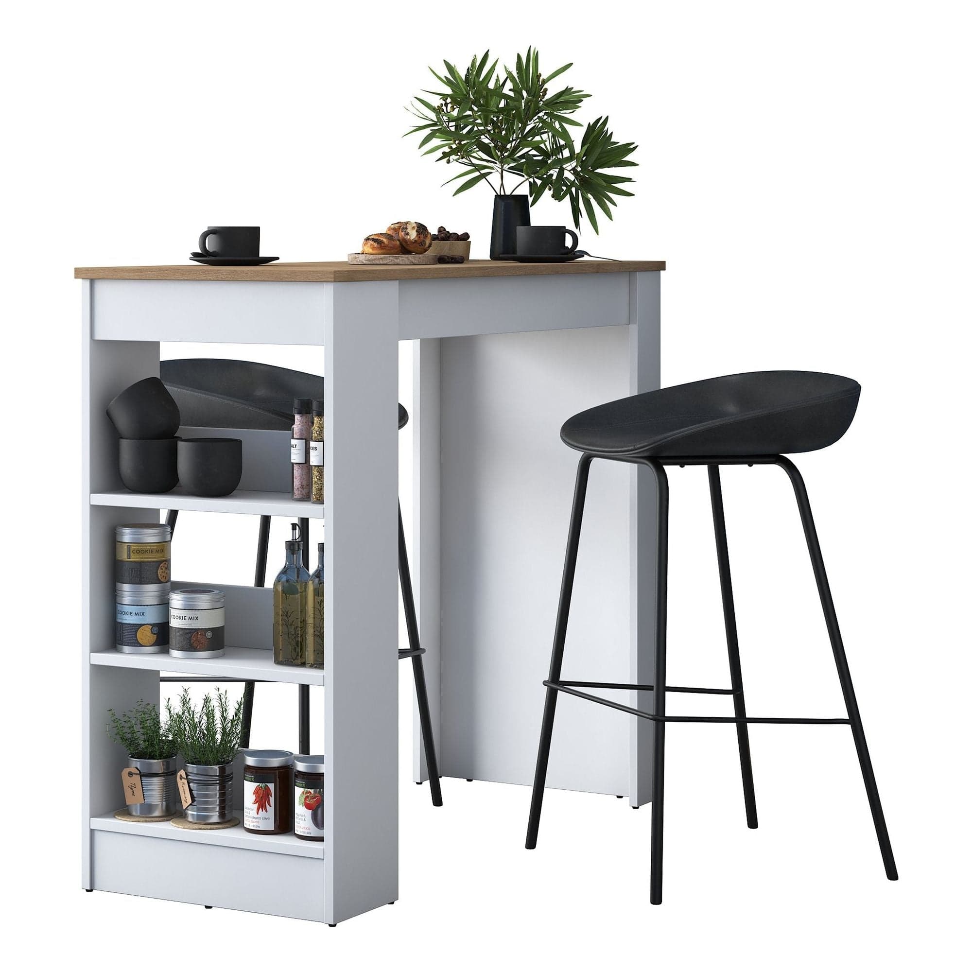 Masa JA103-2345, stejar/alb, PAL melaminat, 120x50x100 cm