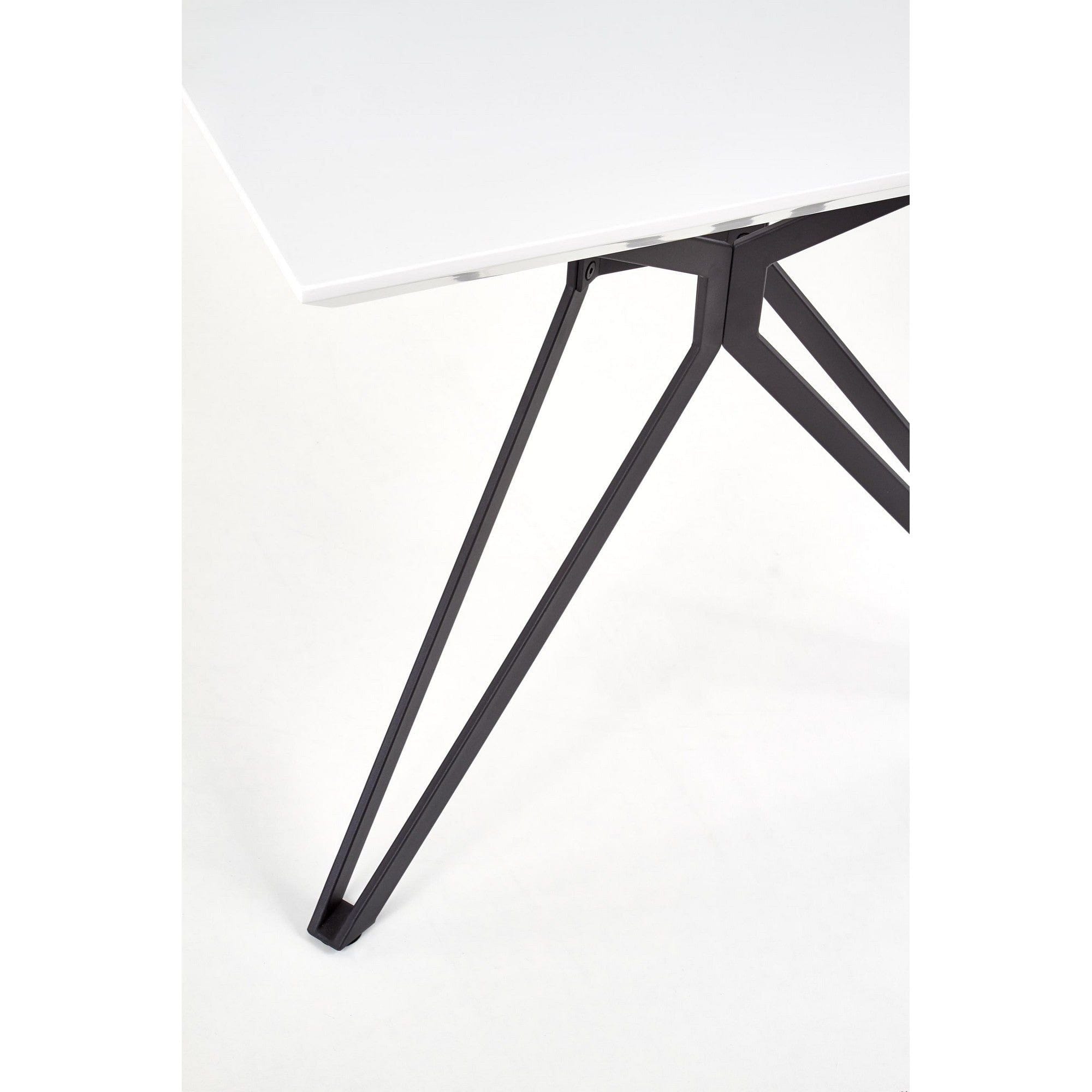 Masa PASCAL, alb/negru, 160x90x76 cm
