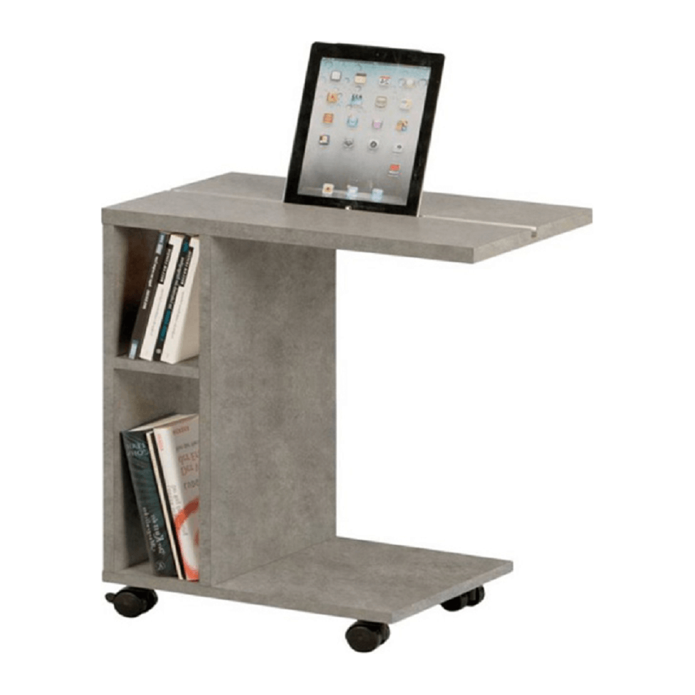 Masuta auxiliara NIDEN, gri deschis, PAL infoliat, 40x24x50 cm