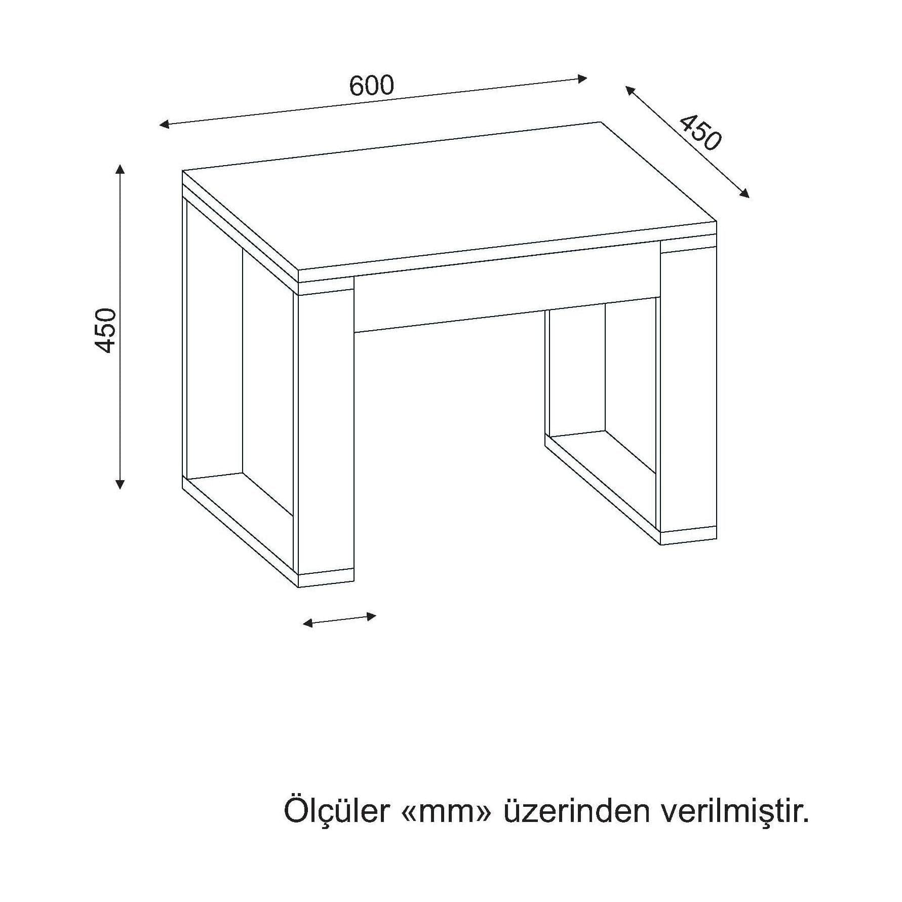 Masuta cafea Arda, stejar/alb, PAL, 60x45x45 cm