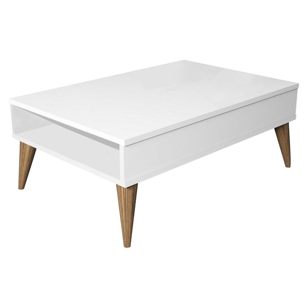Masuta cafea Best, alb, PAL melaminat, 90x60x35 cm