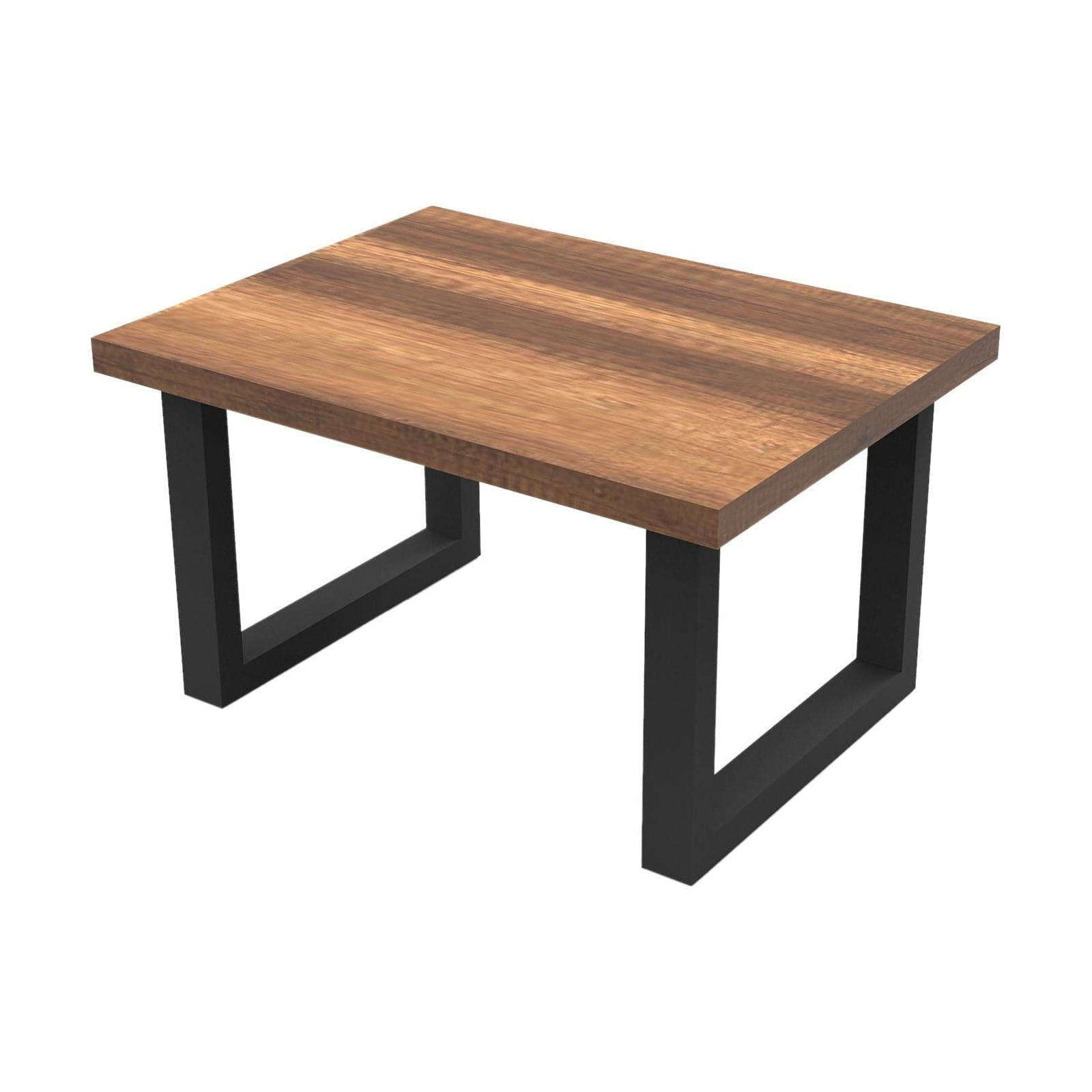 Masuta cafea MN02-BA, nuc/negru, PAL/metal, 80x60x43 cm