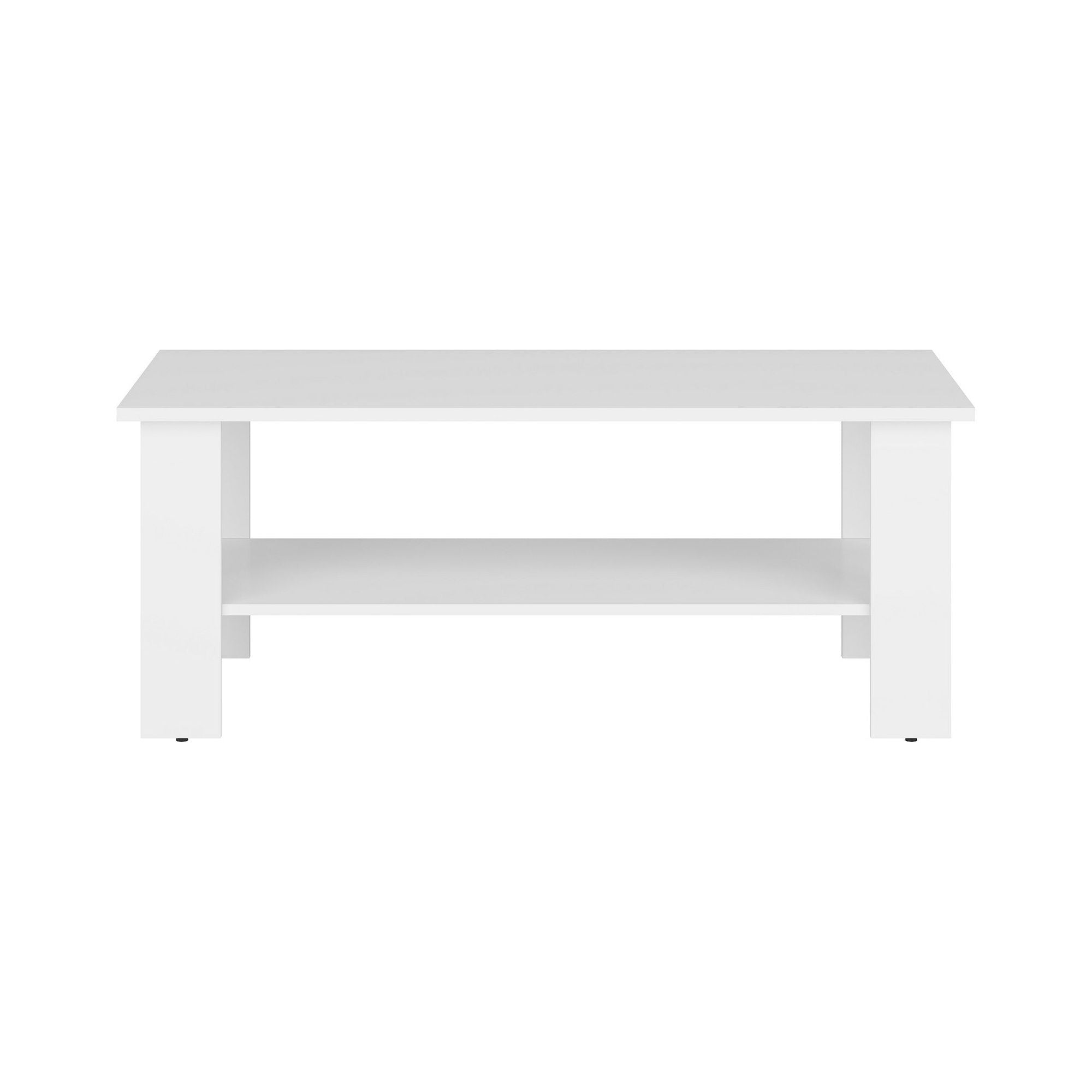 Masuta cafea Nepo Plus, alb, PAL, 115X56X46 cm