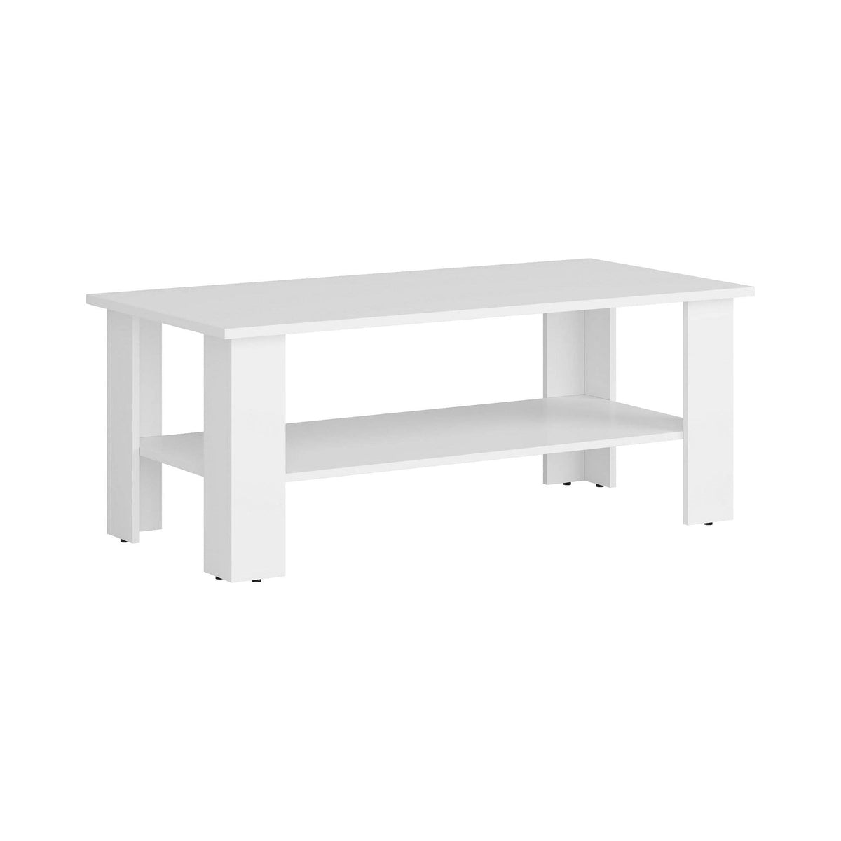 Masuta cafea Nepo Plus, alb, PAL, 115X56X46 cm