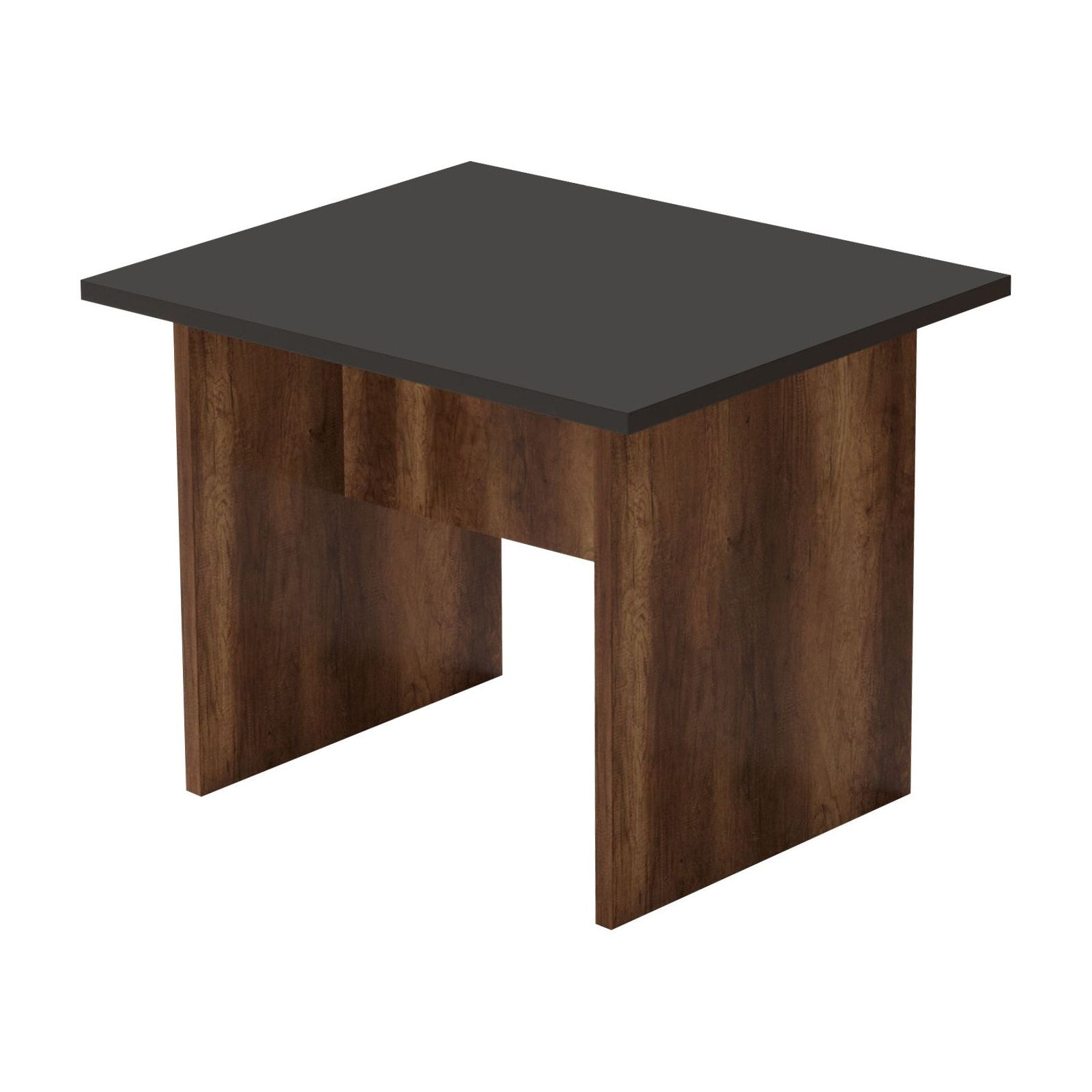 Masuta cafea, nuc/gri, PAL melaminat, 60x50x46 cm