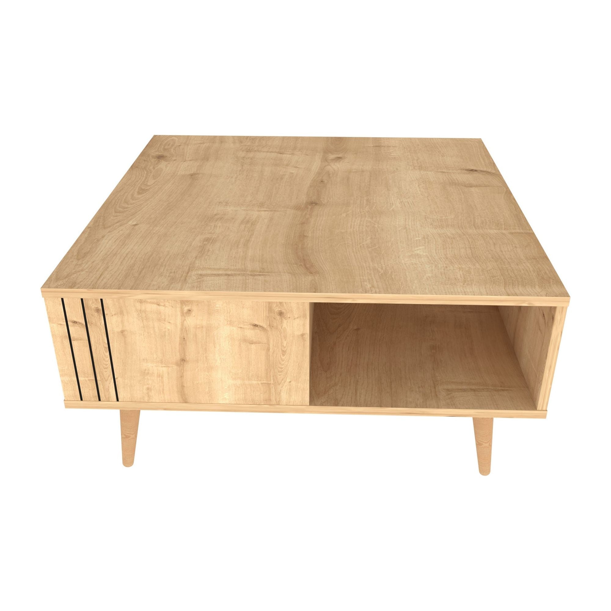 Masuta cafea Ronas, stejar, PAL melaminat, 90x90x46.5 cm