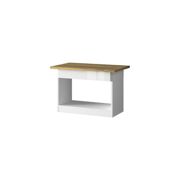 Masuta cafea TORINO, alb/stejar sonoma, PAL laminat, 75x45x50 cm