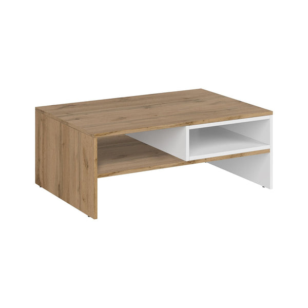 Masuta cafea Vigo, alb/stejar wotan, PAL laminat, 90x60x36 cm