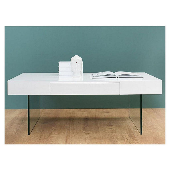 Masuta DAISY, alb/transparent, 110x60x40 cm