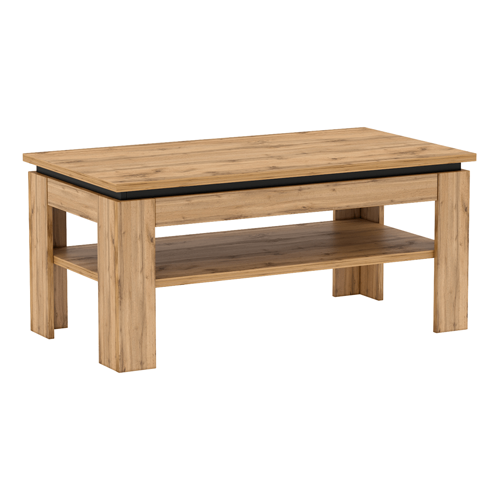 Masuta de cafea TORONTA T, stejar, DTD laminat, 120x60x45 cm