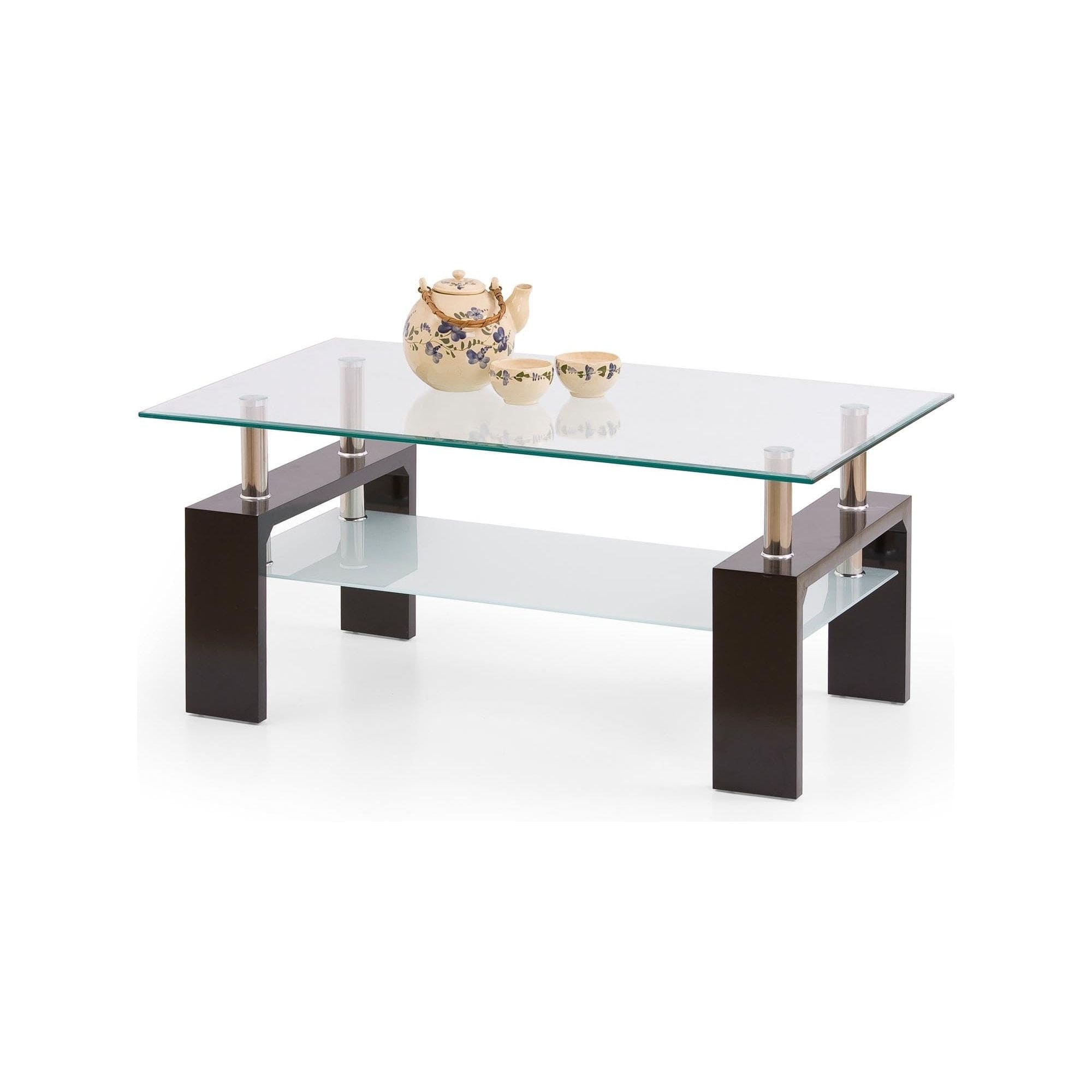 Masuta DIANA INTRO, transparent/wenge, 100x60x45 cm