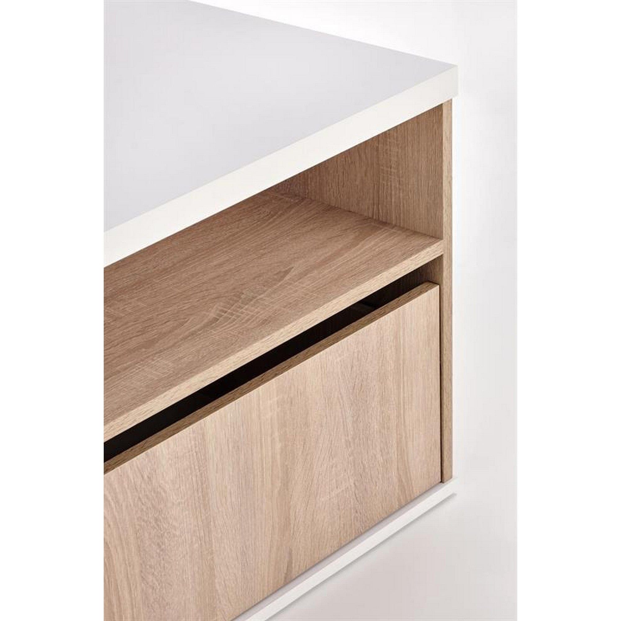 Masuta Pantera, alb/stejar sonoma, PAL, 110x60x50 cm