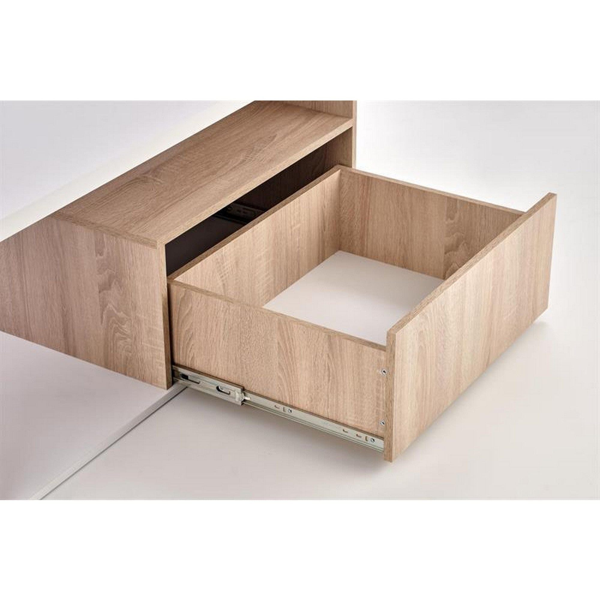 Masuta Pantera, alb/stejar sonoma, PAL, 110x60x50 cm