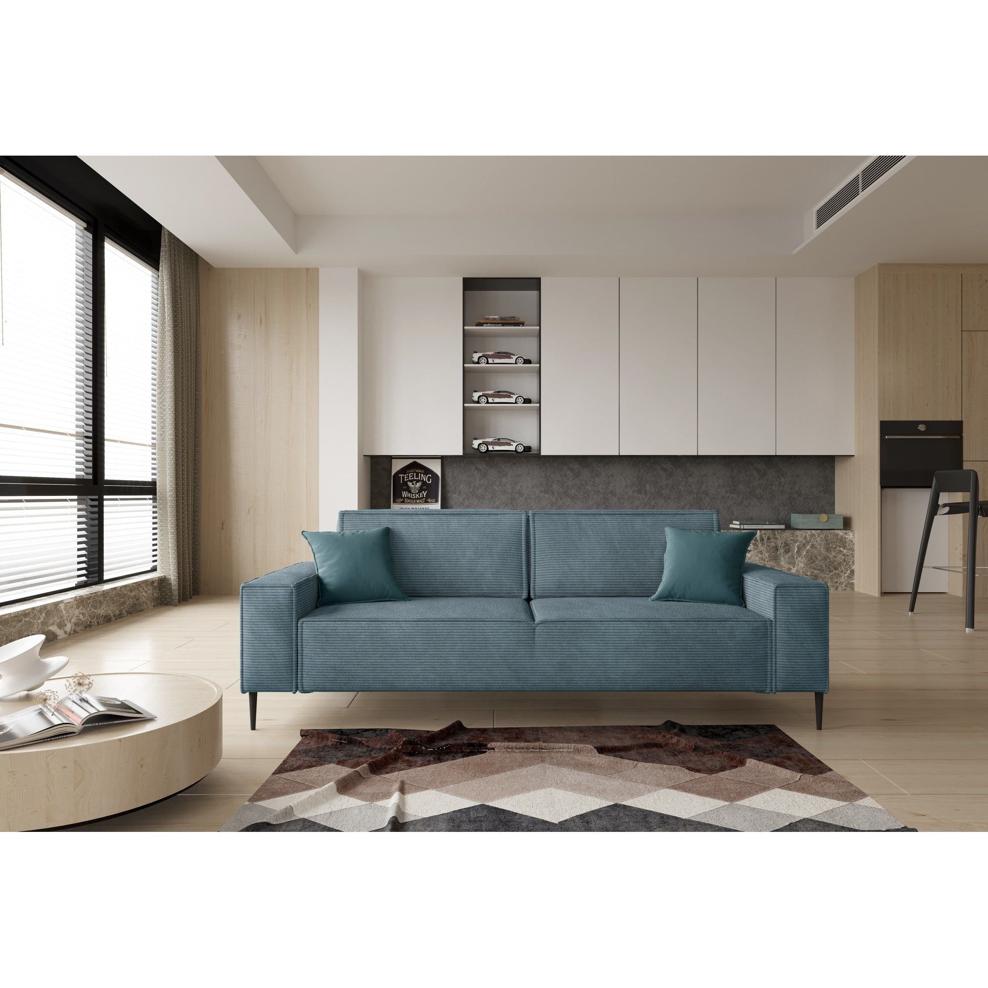 Canapea extensibila MATANO, personalizabil materiale gama Oferta Avantaj, lada depozitare, 240x103x89 cm