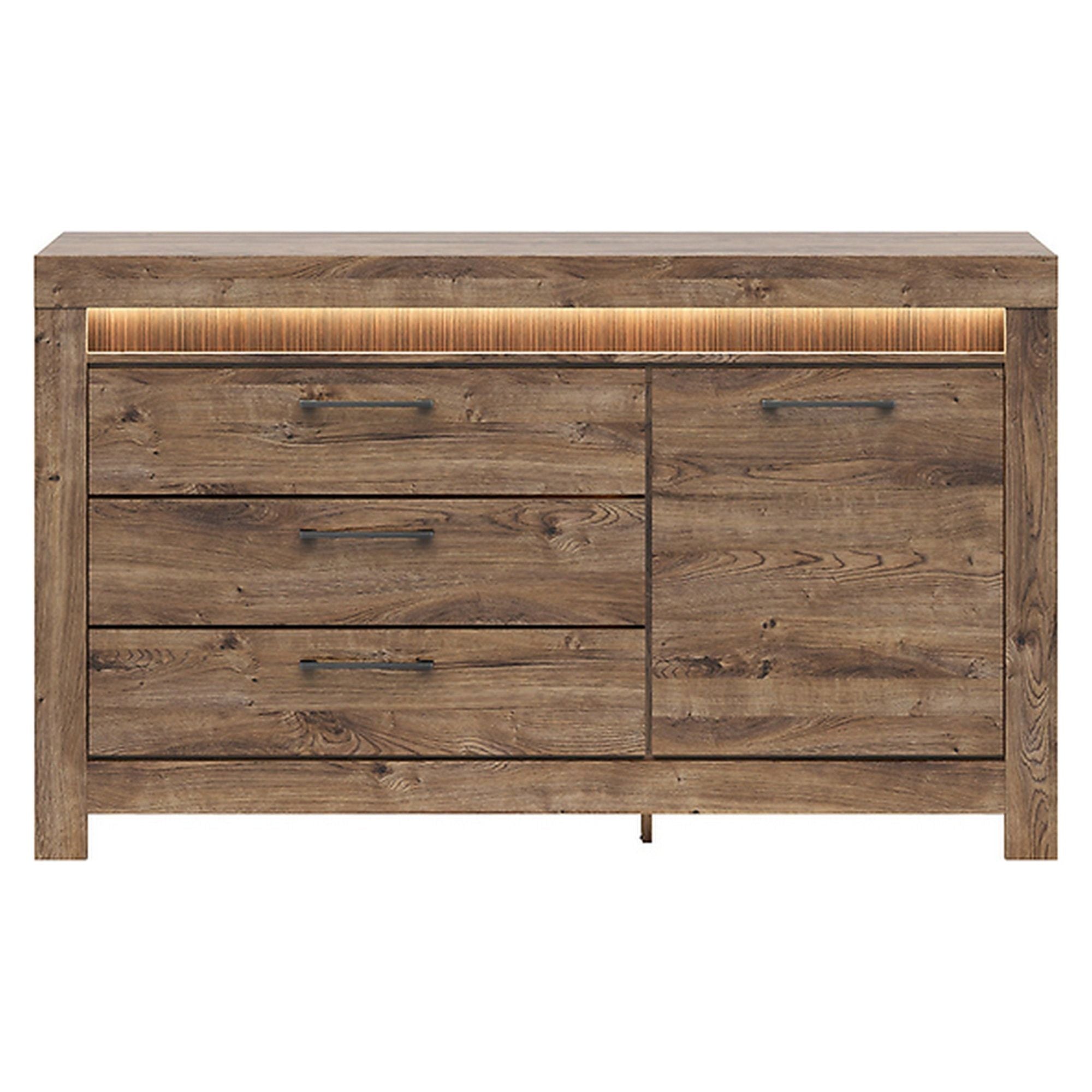 Comoda Torin, stejar, MDF, 157x45x93 cm